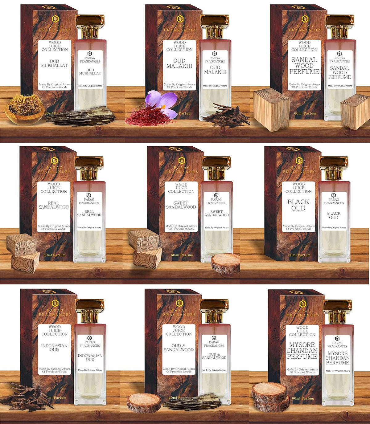 Parag Fragrances Combo Pack of Kesar Chandan Attar Perfume Spray 50ml and Kesar Chandan Attar Roll on 6ml (Long Staying Attar Perfume Spray For Men and Women) (Contain Denat Alcohol)