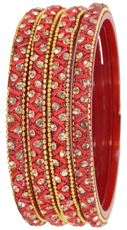 NMII Glass Bangles Set For Girls and Women Studded Zircon Gemstone and Beads I women bangles I (Pack of 8)