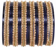 NMII Non-Precious Metal Base Metal With Zircon Gemstone and Linked With Ball Chain and Plane Bangles Set For Women and Girls