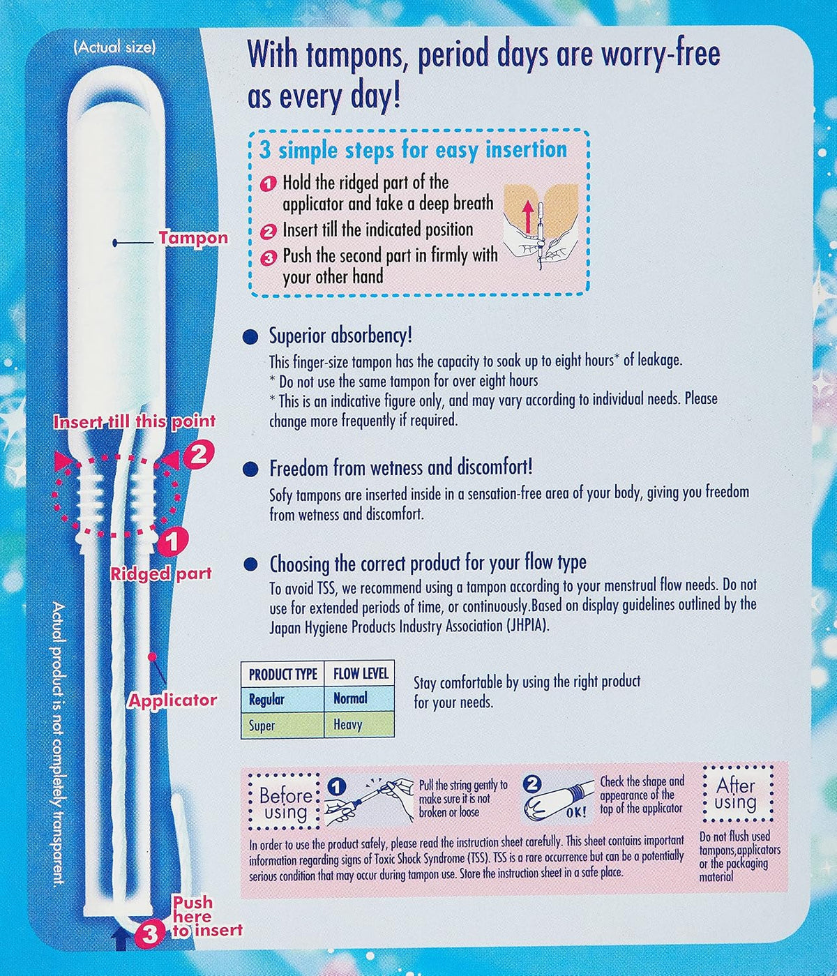 Sofy Soft Tampons - 34 Pieces (Regular)