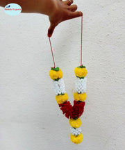 SHINDE EXPORTS Artificial Plastic Marigold Fool mala Garland for Photo Frame god Idols Pooja Room Dead Person Garlands for Home Decoration (Style 3, 14 inches)