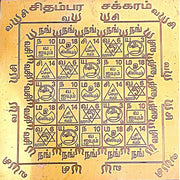 Aalayam Selveer Chidambara Chakram | Chidambara Chakra Yantra Size 6"x6" Copper Brown Colour 1 Piece