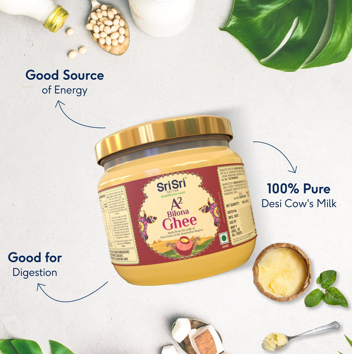 Sri Sri Tattva A2 Bilona Ghee 250 ml