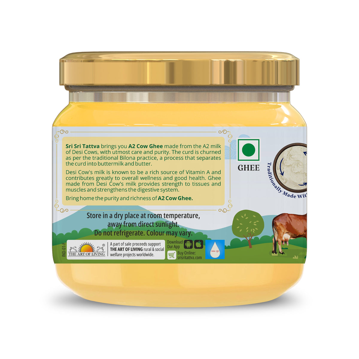 Sri Sri Tattva A2 Cow Ghee, 250 ml