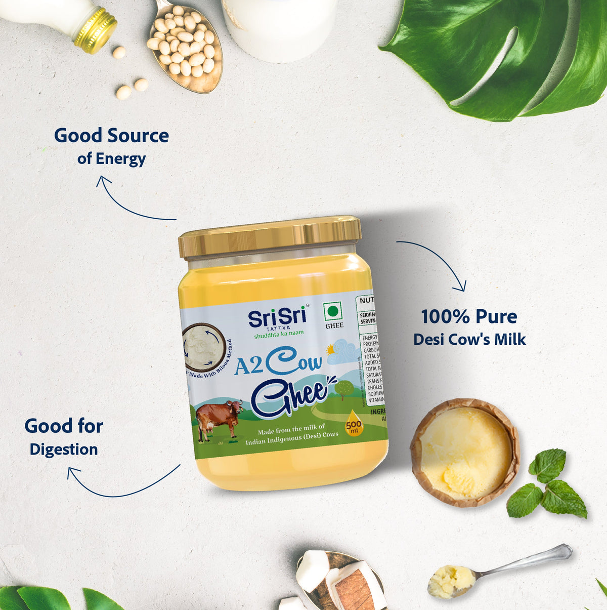 Sri Sri Tattva A2 Cow Ghee, 500 ml