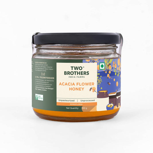 Two Brothers Organic Farms Acacia Honey, Raw Mono-floral Unfiltered