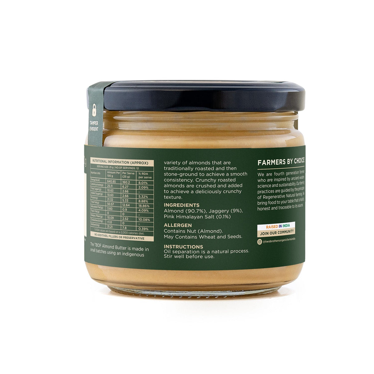 Two Brothers Organic Farms Crunchy Almond Butter