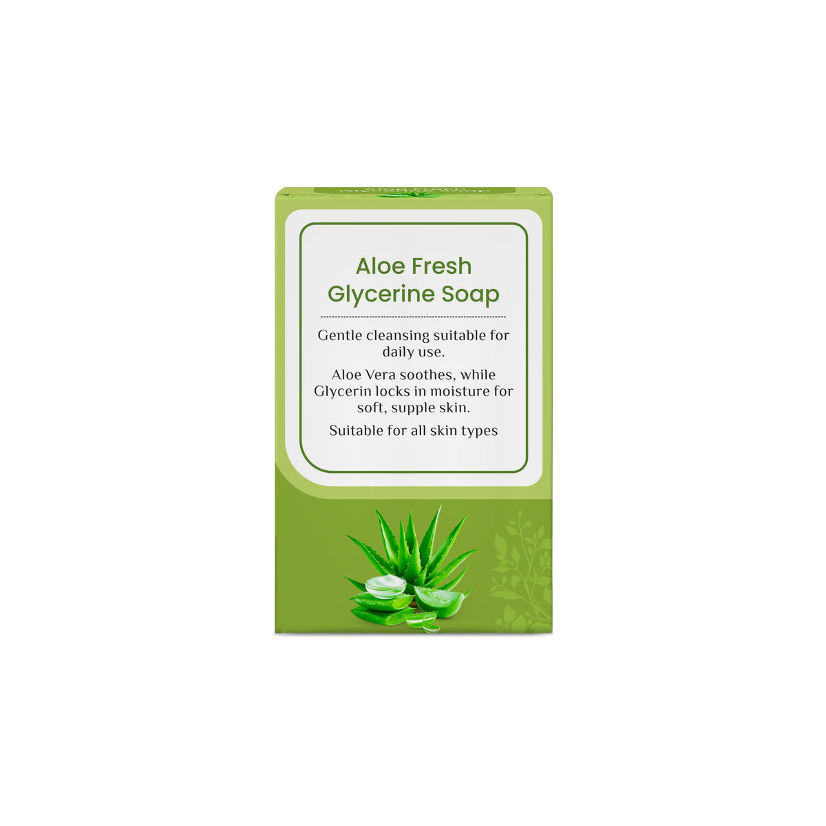 Sri Sri Tattva Aloe Fresh Glycerine Soap | For Soothing Skin | 125 g Each | Pack of 4