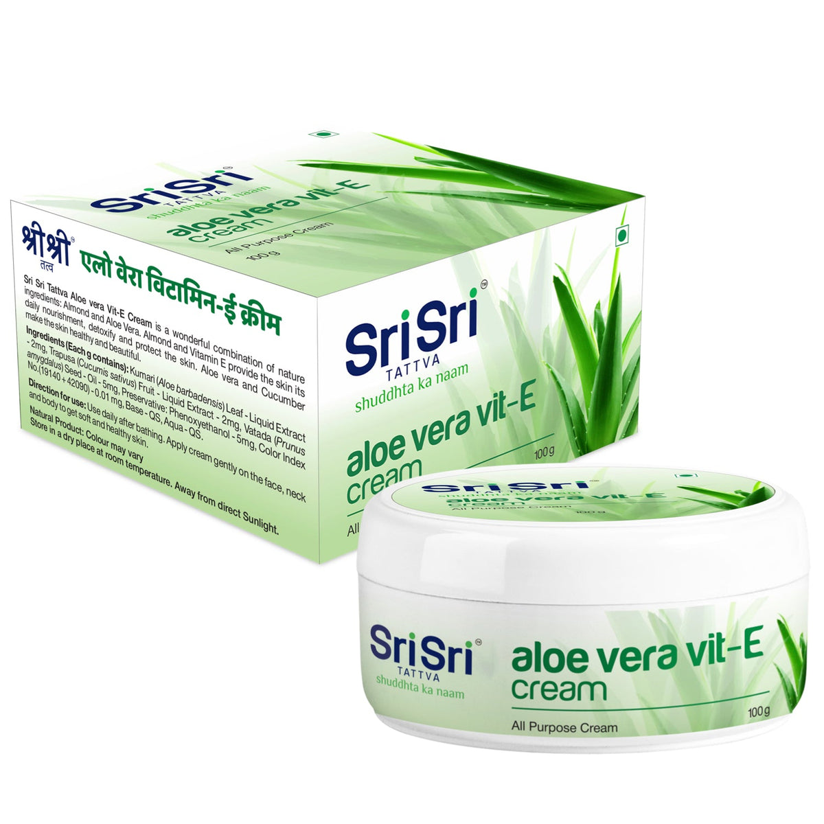Sri Sri Tattva Aloe Vera Vit - E Cream - All Purpose Cream, 100 g