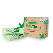 Sri Sri Tattva Eco Thaila - ECO Friendly Garbage Bags | Medium - 45 Bags (3 Rolls, 15 bags each) | 19 X 21 Inches | Compostable & Biodegradable