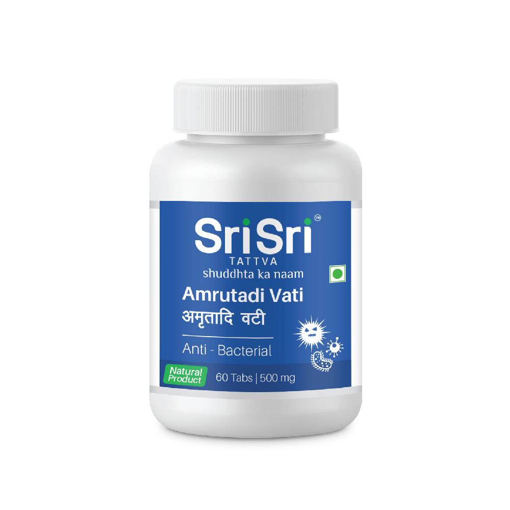 Sri Sri Tattva Amrutadi Vati - Anti-Bacterial, 60 Tabs | 500 mg