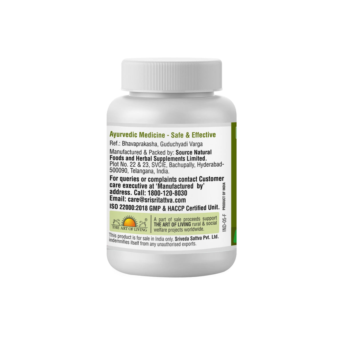 Sri Sri Tattva Amruth - Immuno Modulator | Immunity Booster | Anti-Bacterial & Anti-Viral | 60 Tabs, 500 mg