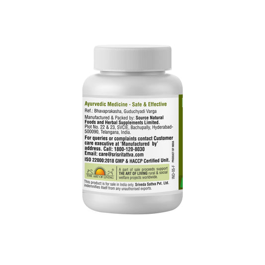 Sri Sri Tattva Amruth - Immuno Modulator | Immunity Booster | Anti-Bacterial & Anti-Viral | 60 Tabs, 500 mg