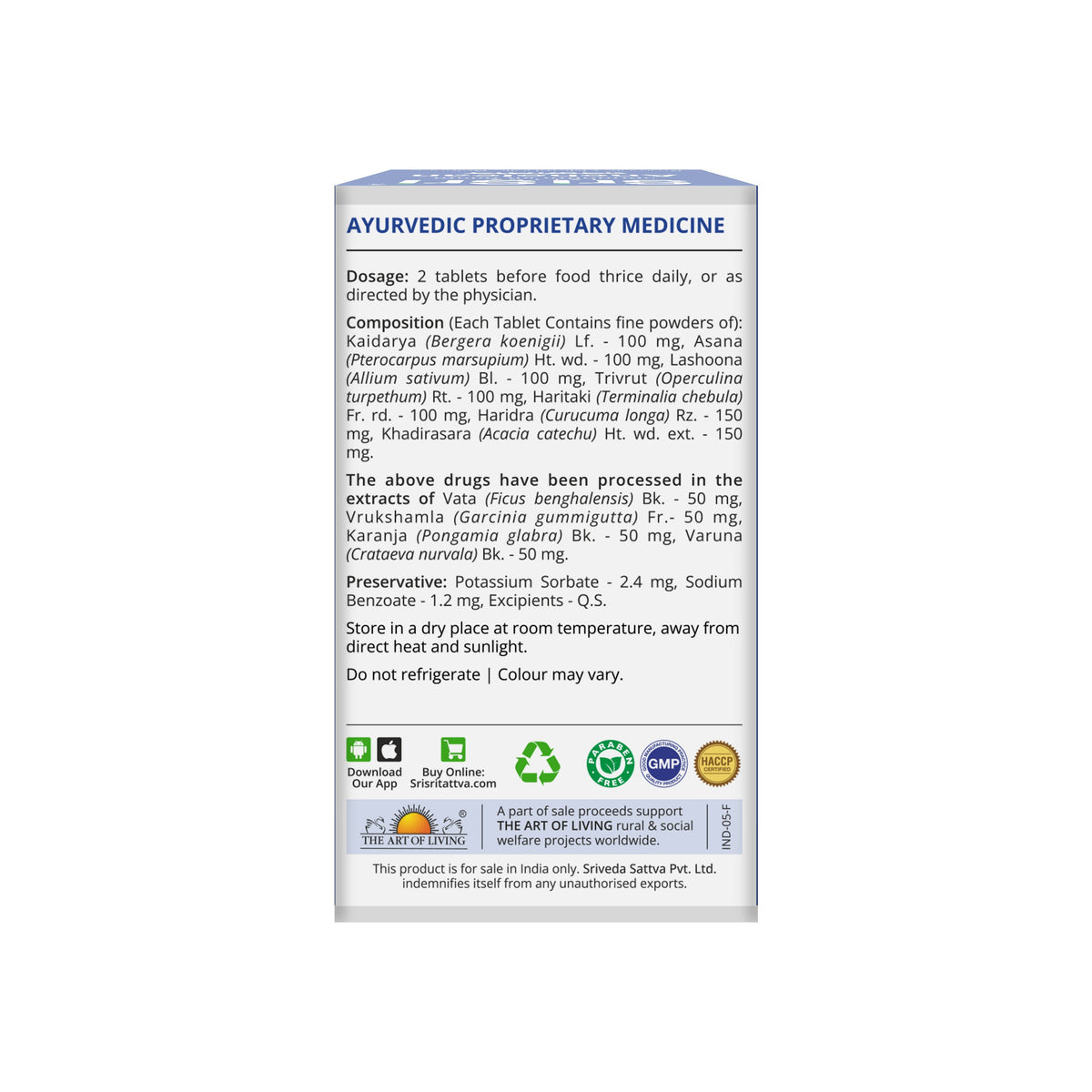Sri Sri Tattva Ancholean - Promotes Metabolic Balance | 60 Tabs, 1000 mg