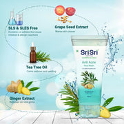 Sri Sri Tattva Anti Acne Face Wash - For Radiant & Spotless Skin, 60 ml