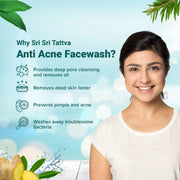 Sri Sri Tattva Anti Acne Face Wash - For Radiant & Spotless Skin, 60 ml