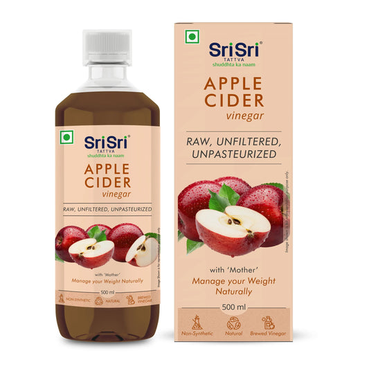 Sri Sri Tattva Apple Cider Vinegar - Raw, Unfiltered, Unpasteurized | Manage Your Weight Naturally | 500 ml