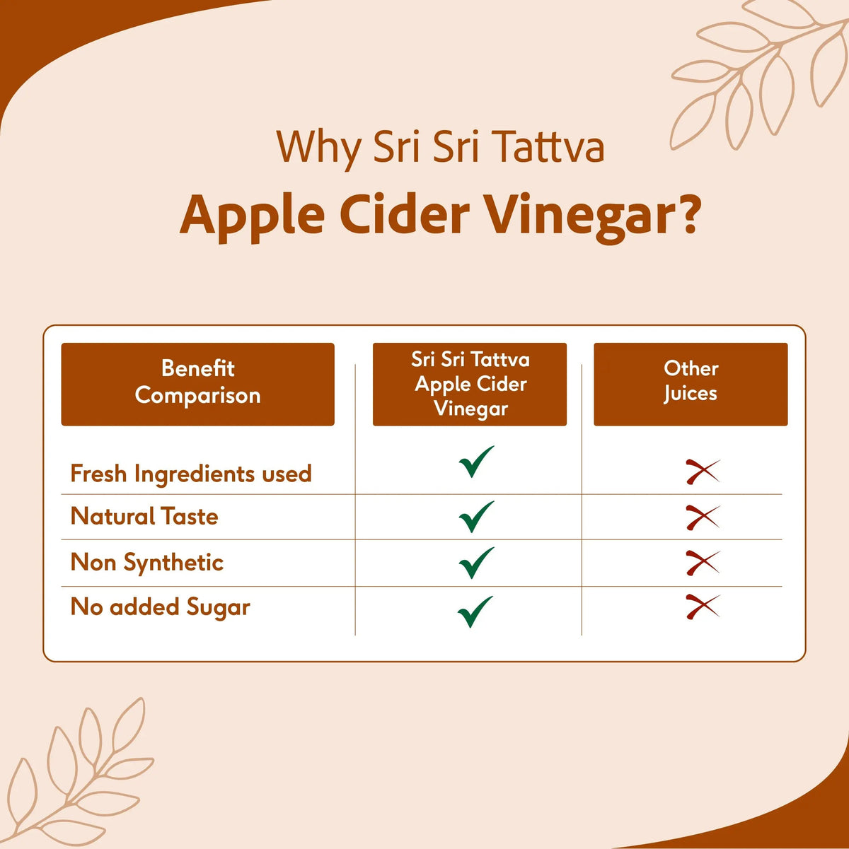 Sri Sri Tattva Apple Cider Vinegar - Raw, Unfiltered, Unpasteurized | Manage Your Weight Naturally | 500 ml