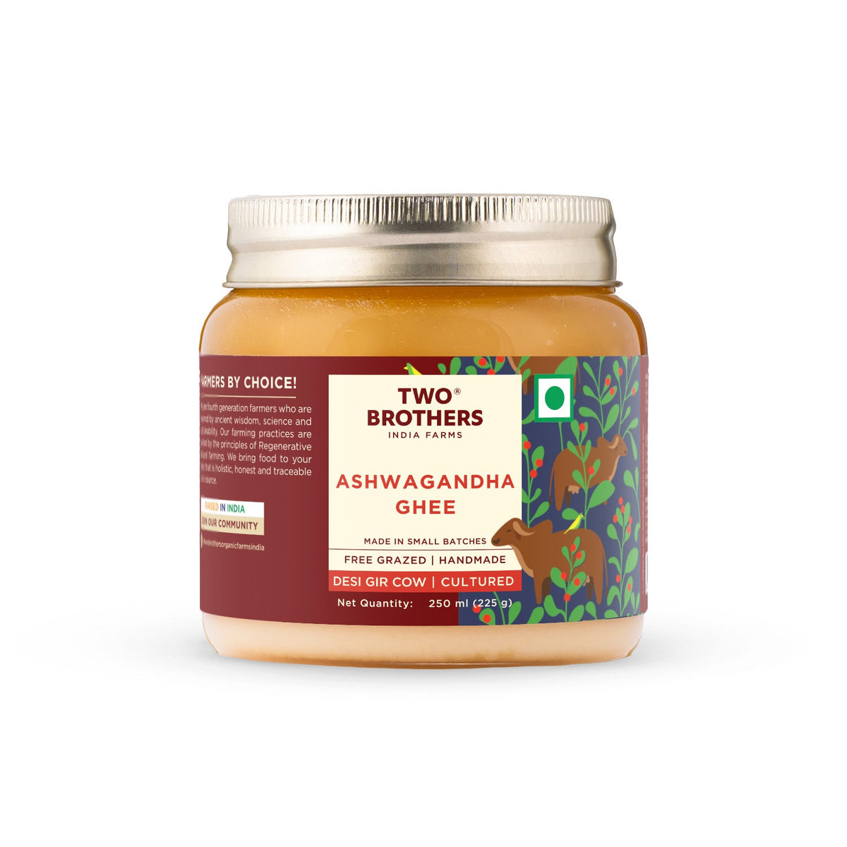 Two Brothers Organic Farms Ashwagandha Ghee, Cultured 250g