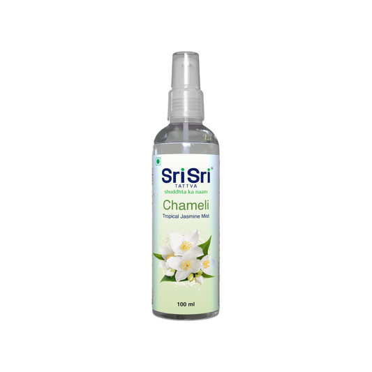 Sri Sri Tattva Chameli - Tropical Jasmine Mist | Keep Your Skin Calm And Refreshed | Cleanser, Moisturiser, Toner, Fragrance | Spray Bottle | 100 ml