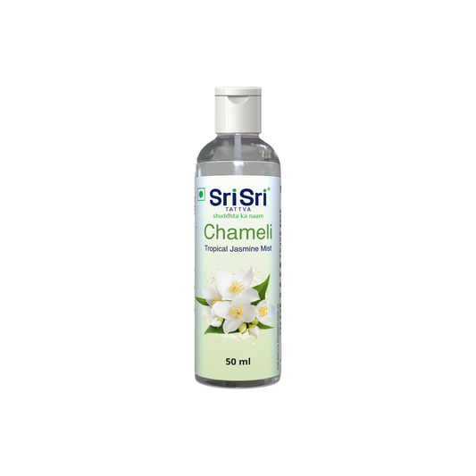 Sri Sri Tattva Chameli - Tropical Jasmine Mist | Keep Your Skin Calm And Refreshed | Cleanser, Moisturiser, Toner, Fragrance | Flip Top Bottle | 50 ml