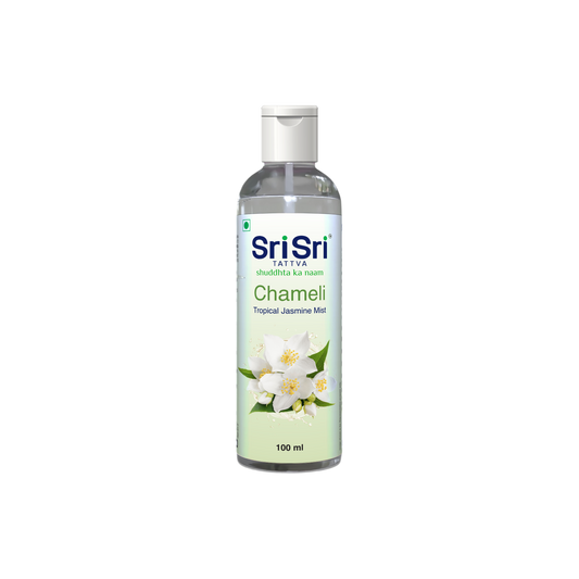 Sri Sri Tattva Chameli - Tropical Jasmine Mist | Keep Your Skin Calm And Refreshed | Cleanser, Moisturiser, Toner, Fragrance | Flip Top Bottle | 100 ml