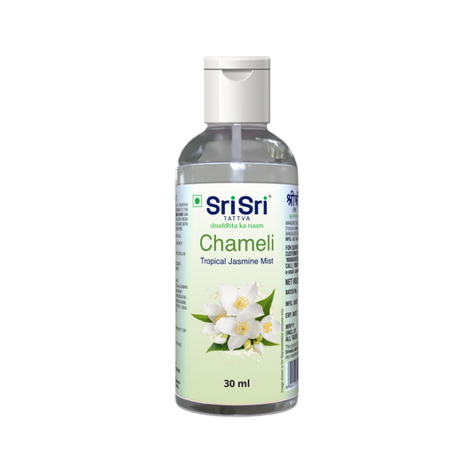 Sri Sri Tattva Chameli - Tropical Jasmine Mist | Keep Your Skin Calm And Refreshed | Cleanser, Moisturiser, Toner, Fragrance | Flip Top Bottle | 30 ml