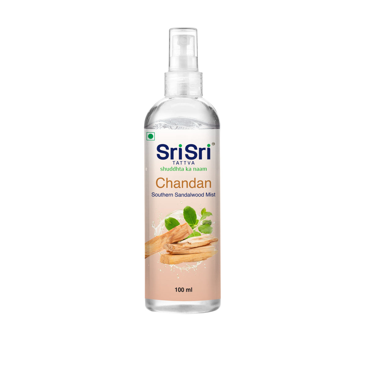 Sri Sri Tattva Chandan - Southern Sandalwood Mist | Keep Your Skin Calm And Refreshed | Cleanser, Moisturiser, Toner, Fragrance | Spray Bottle | 100 ml x Pack of 3