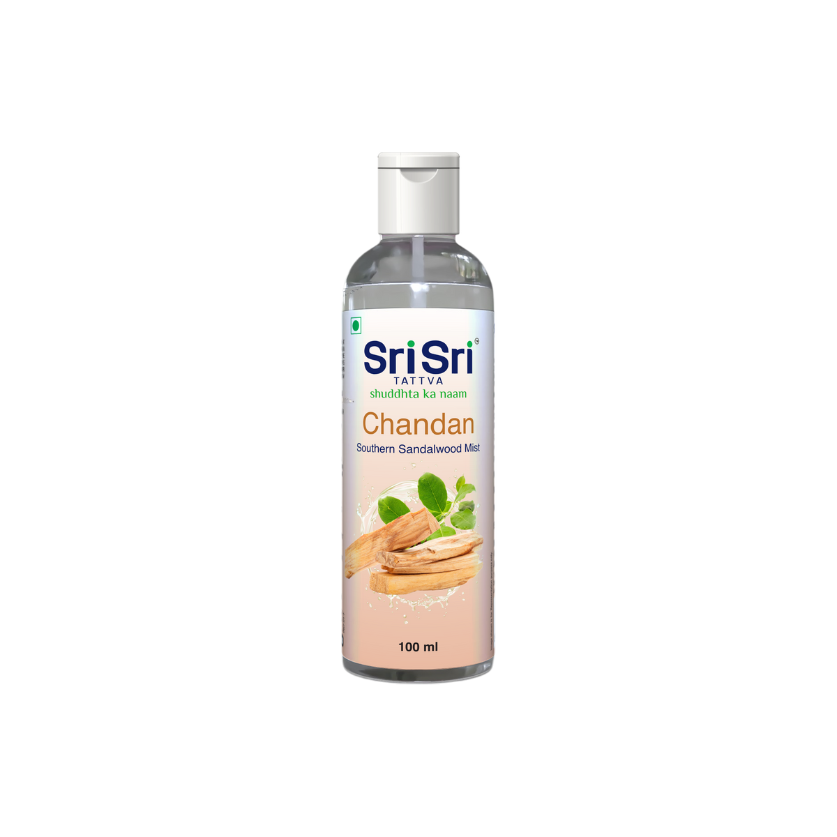 Sri Sri Tattva Chandan - Southern Sandalwood Mist | Keep Your Skin Calm And Refreshed | Cleanser, Moisturiser, Toner, Fragrance | Flip Top Bottle | 100 ml