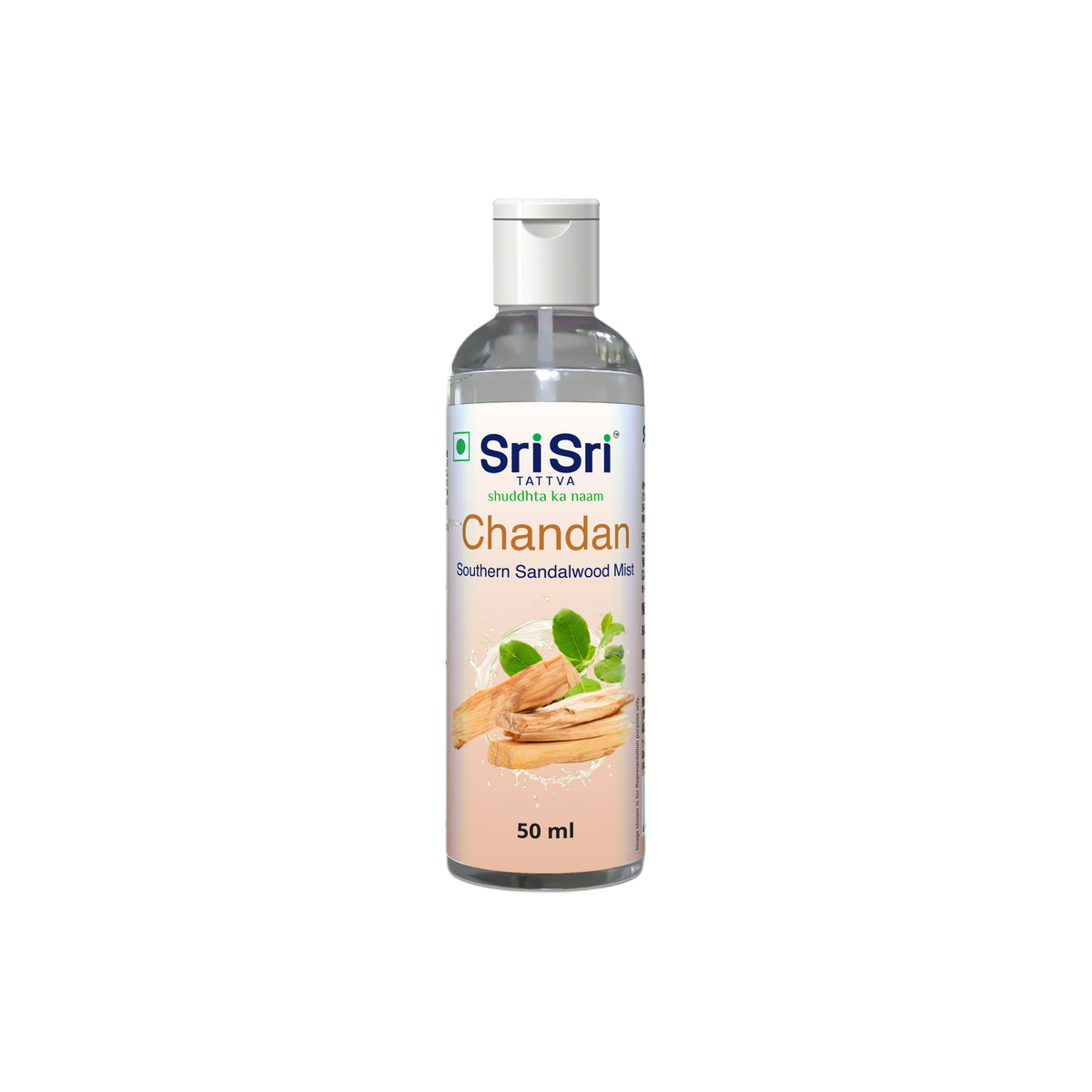 Sri Sri Tattva Chandan - Southern Sandalwood Mist | Keep Your Skin Calm And Refreshed | Cleanser, Moisturiser, Toner, Fragrance | Flip Top Bottle | 50 ml