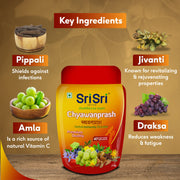 Sri Sri Tattva Chyawanprash - Herbal Immunity Booster with 40+ Ayurvedic Ingredients for Better Strength and Stamina, 1 kg