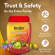 Sri Sri Tattva Chyawanprash - Herbal Immunity Booster with 40+ Ayurvedic Ingredients for Better Strength and Stamina, 500 g