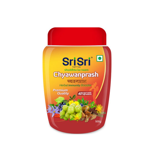 Sri Sri Tattva Chyawanprash - Herbal Immunity Booster with 40+ Ayurvedic Ingredients for Better Strength and Stamina, 500 g