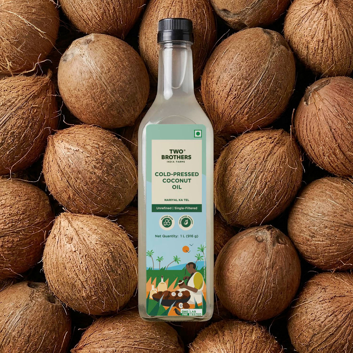 Two Brothers Organic Farms Coconut Oil, Unrefined