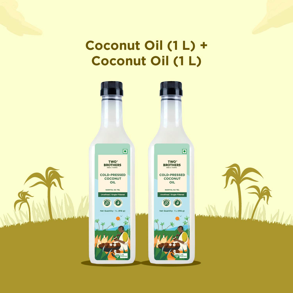 Two Brothers Organic Farms Coconut Oil, Unrefined