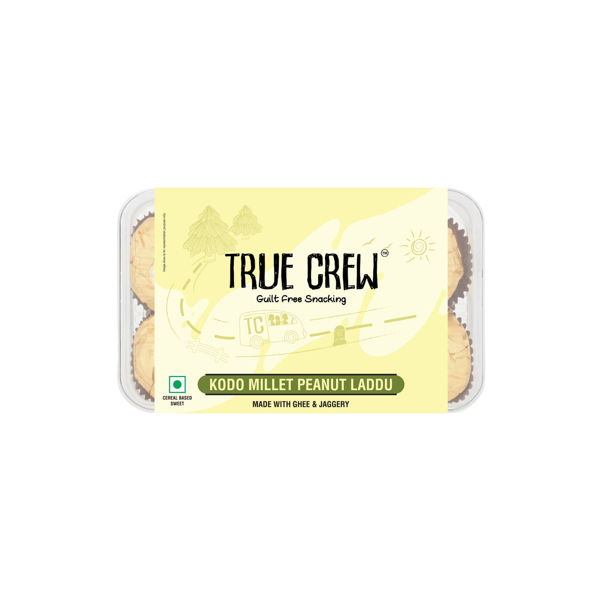 Sri Sri Tattva TRUE CREW - Kodo Millet Peanut Laddu, 180 g