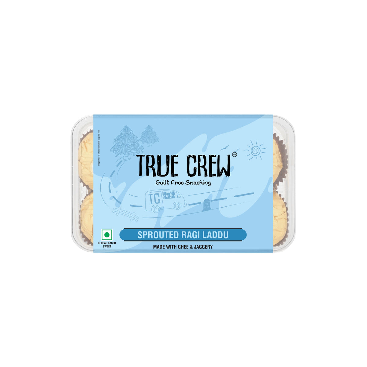 Sri Sri Tattva TRUE CREW - Sprouted Ragi Laddu, 180 g