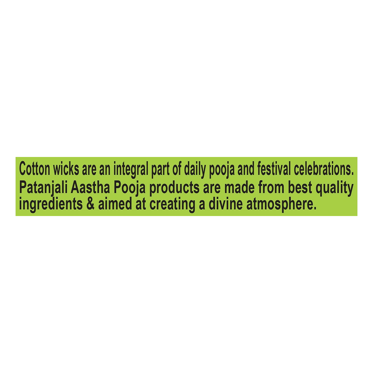 Patanjali Aastha Rui Batti Plain (Cotton Wicks)