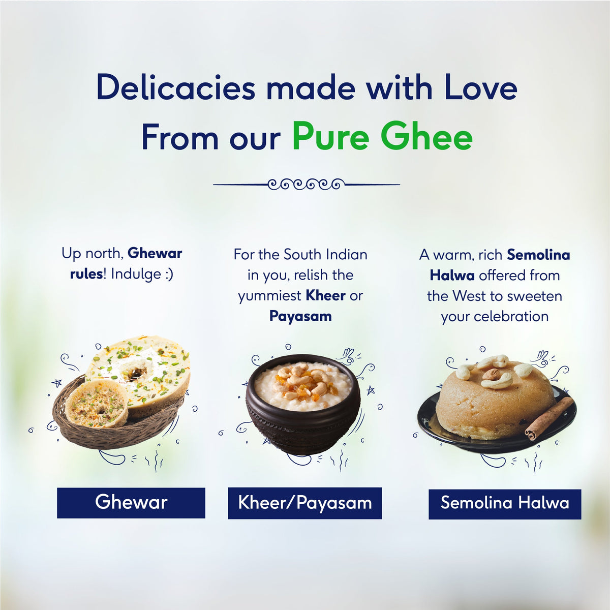 Sri Sri Tattva Cow's Pure Ghee, 1 L Pouch