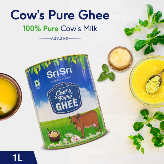 Sri Sri Tattva Cow's Pure Ghee, 1 L Tin