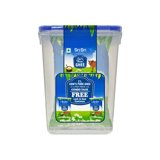 Sri Sri Tattva Cow’s Pure Ghee, Pouch 2 L With Container