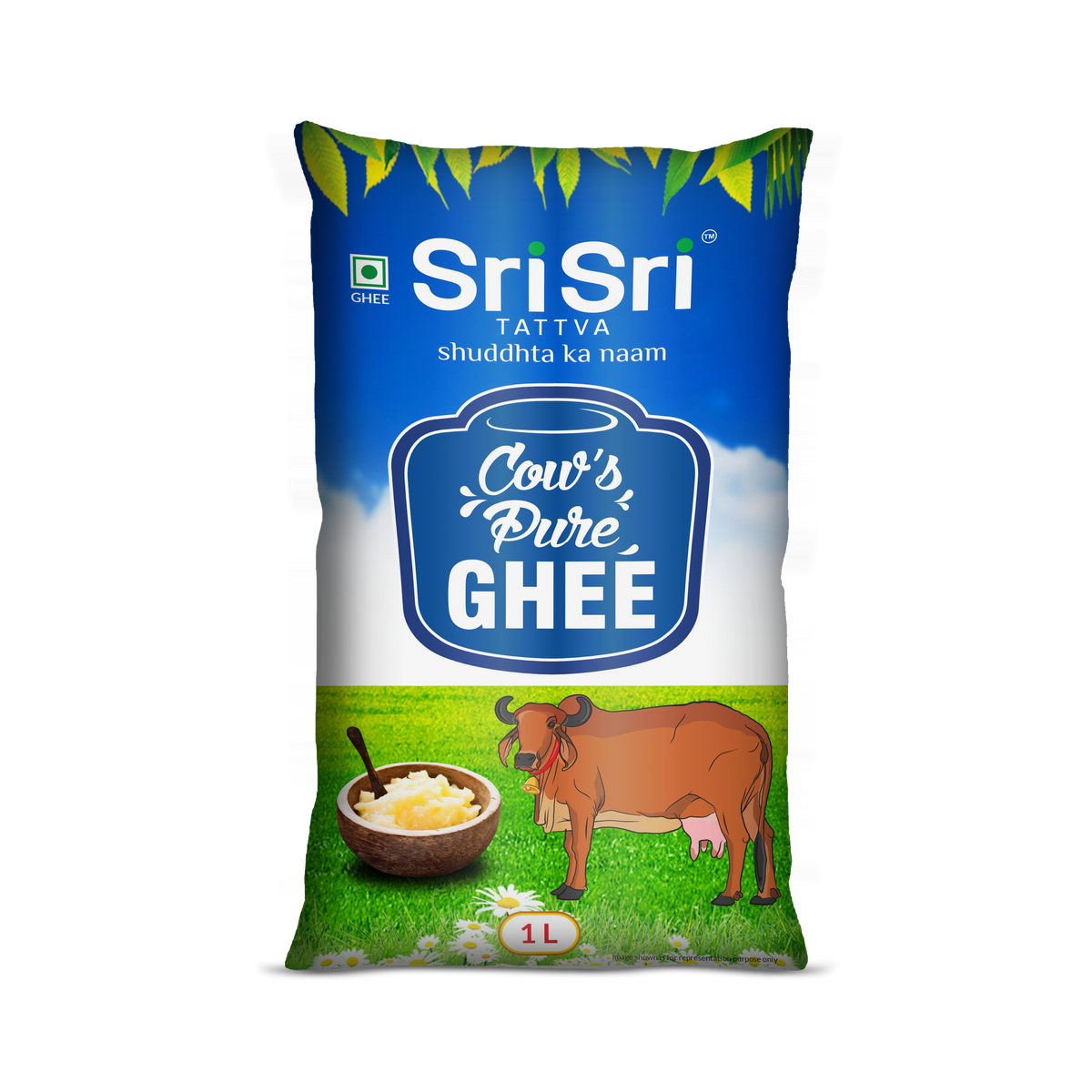 Sri Sri Tattva Cow's Pure Ghee, 1 L Pouch