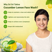 Sri Sri Tattva Cucumber & Lemon Face Wash - For Clear & Smooth Skin, 60 ml