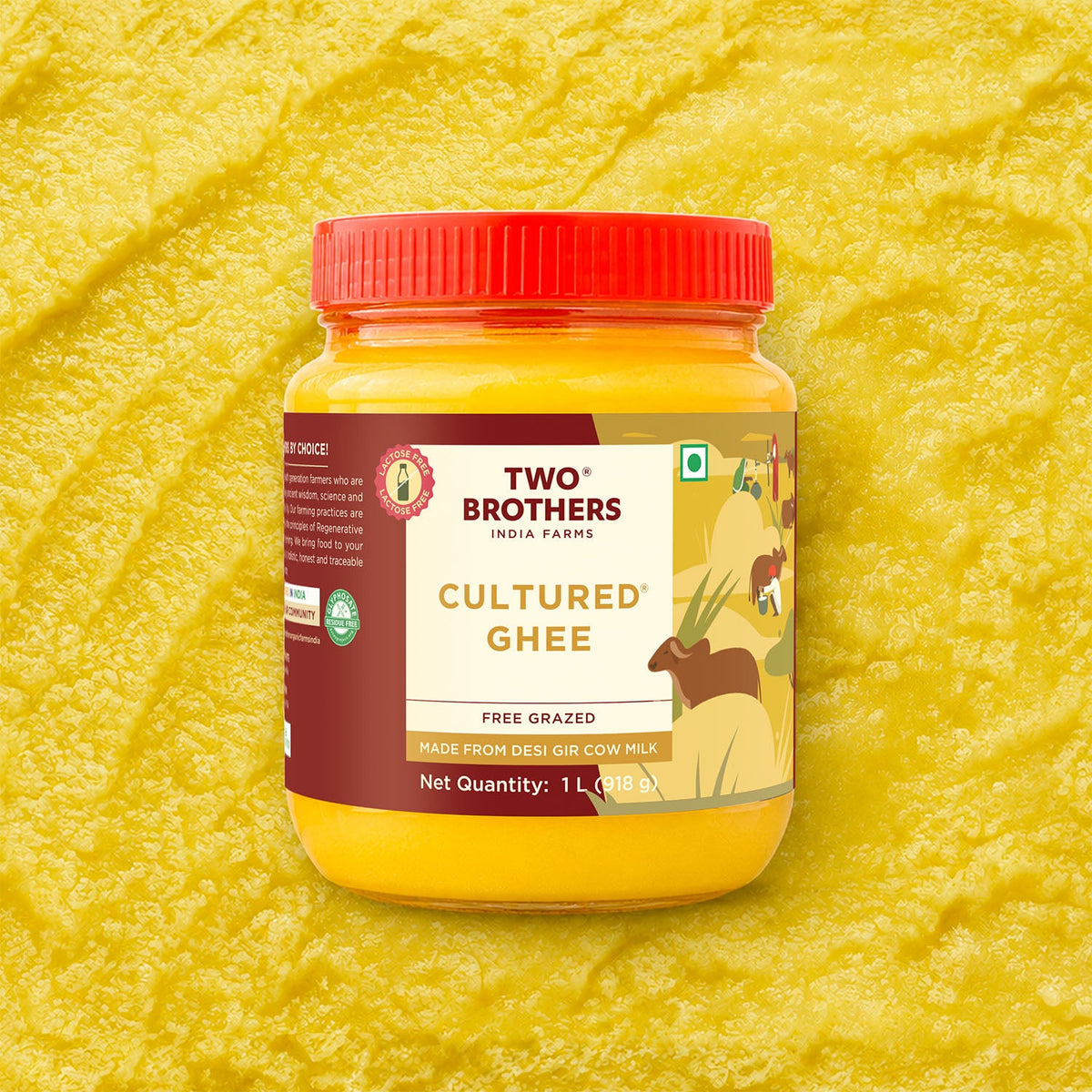 Two Brothers Organic Farms Desi Gir Cow Cultured Ghee