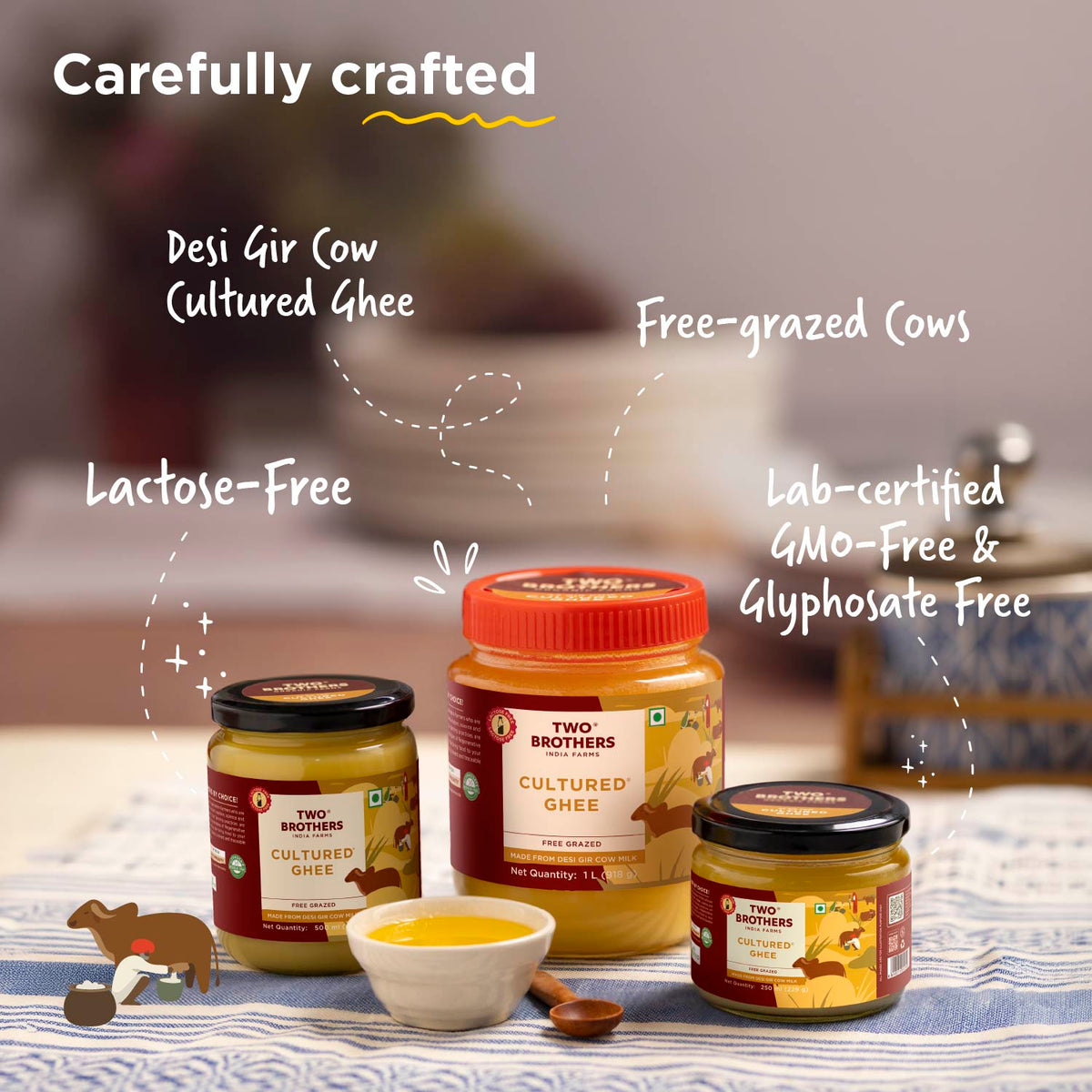 Two Brothers Organic Farms Desi Gir Cow Cultured Ghee