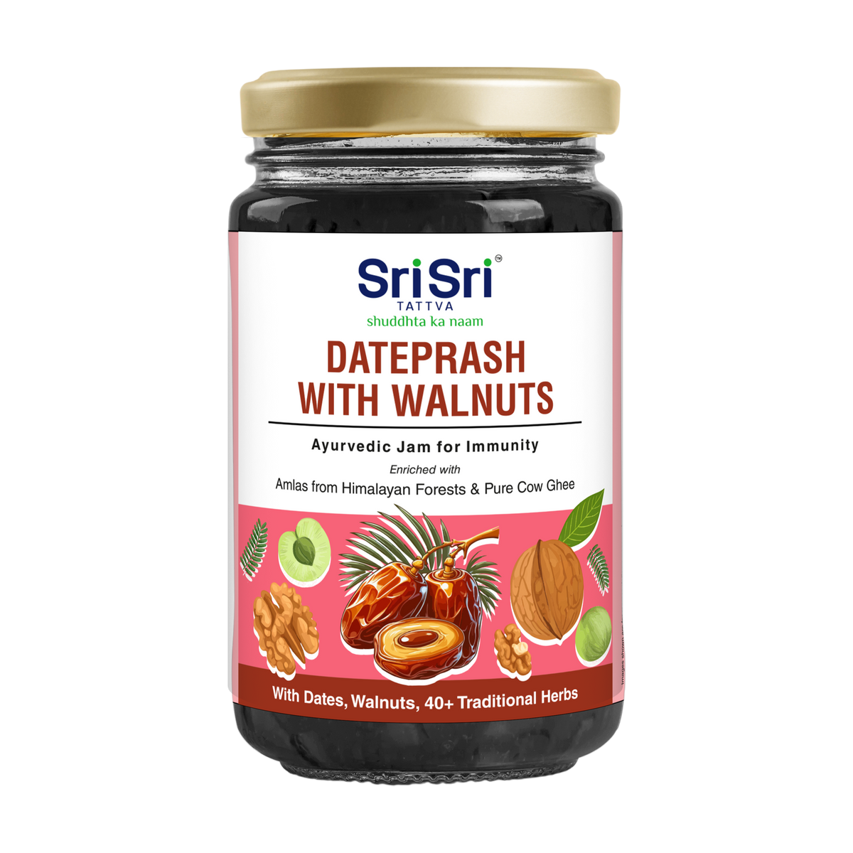 Sri Sri Tattva Dateprash with Walnuts – Ayurvedic Jam for Immunity | Ayurvedic Immunity Booster | 40+ Ayurvedic Herbs | 1 kg