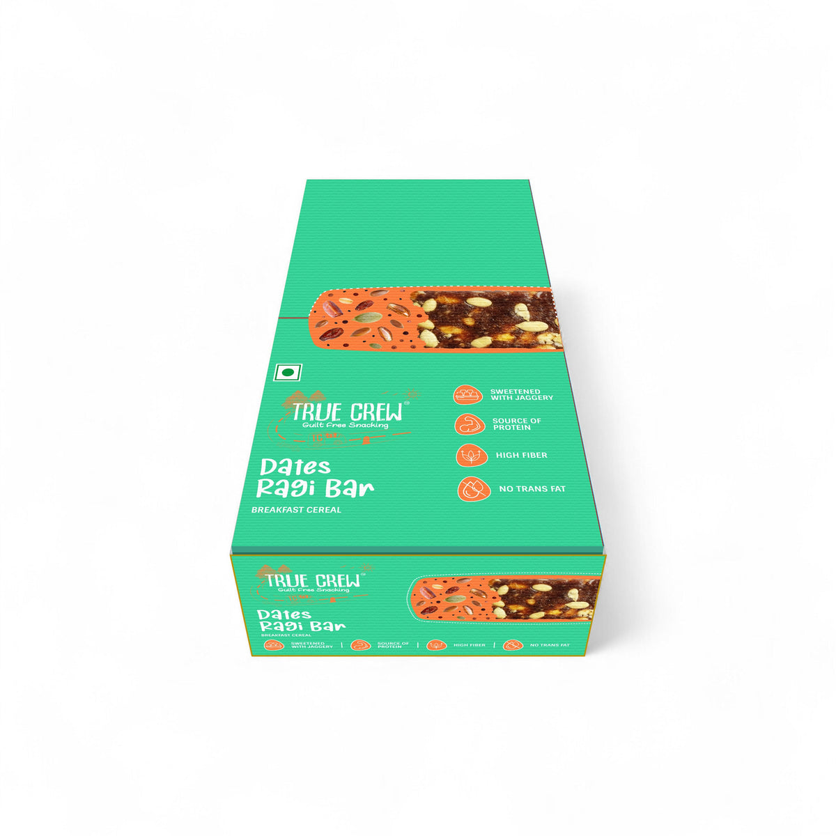 Sri Sri Tattva TRUE CREW - Dates Ragi Bar, 25 g Each (Pack of 10)