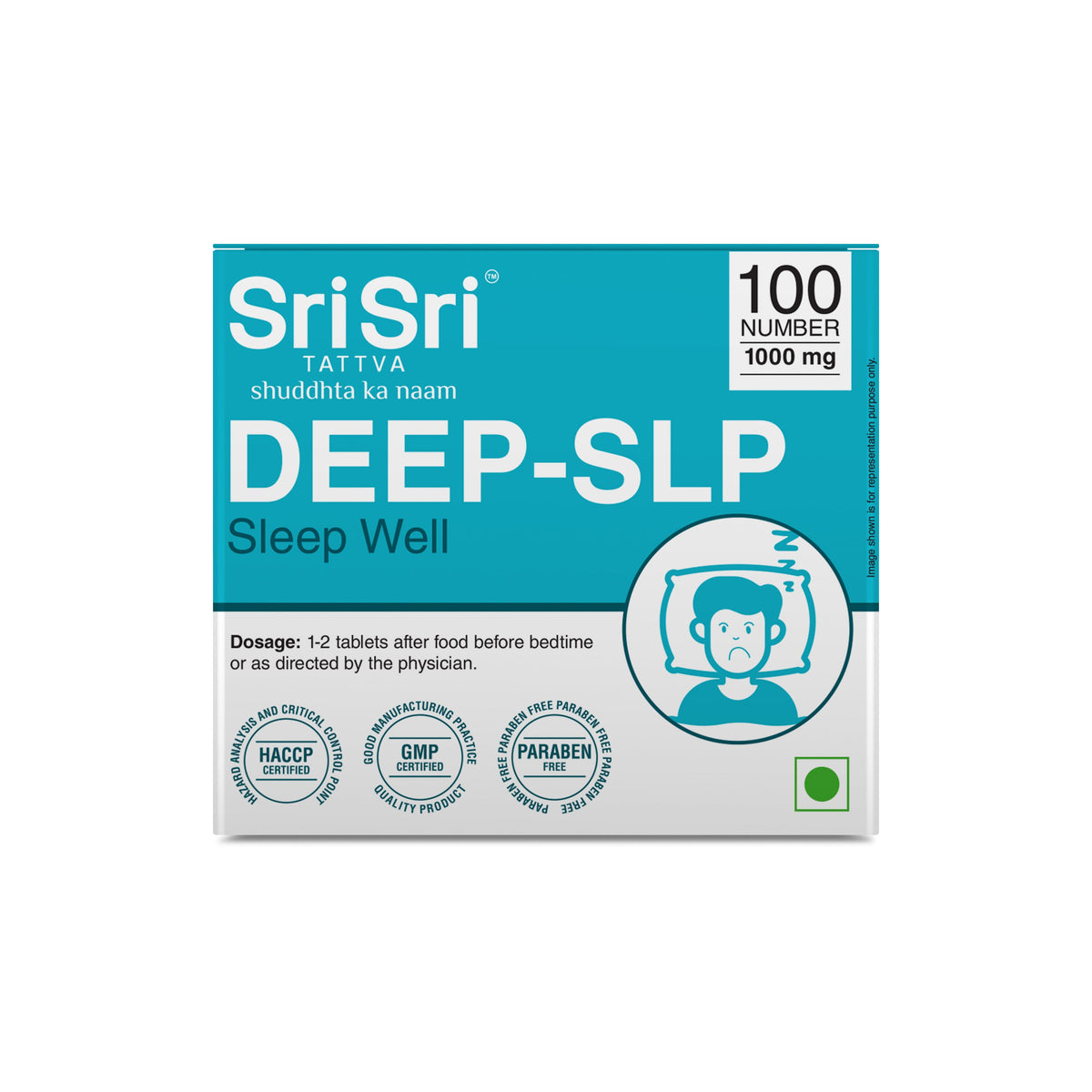 Sri Sri Tattva DEEP-SLP Tablets for Better Sleep | 1000 mg