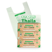 Sri Sri Tattva Eco Thaila - ECO Friendly Garbage Bags With Easy - Tie Handles | 45 bags (3 Boxes 15 bags each) | Compostable & Biodegradable