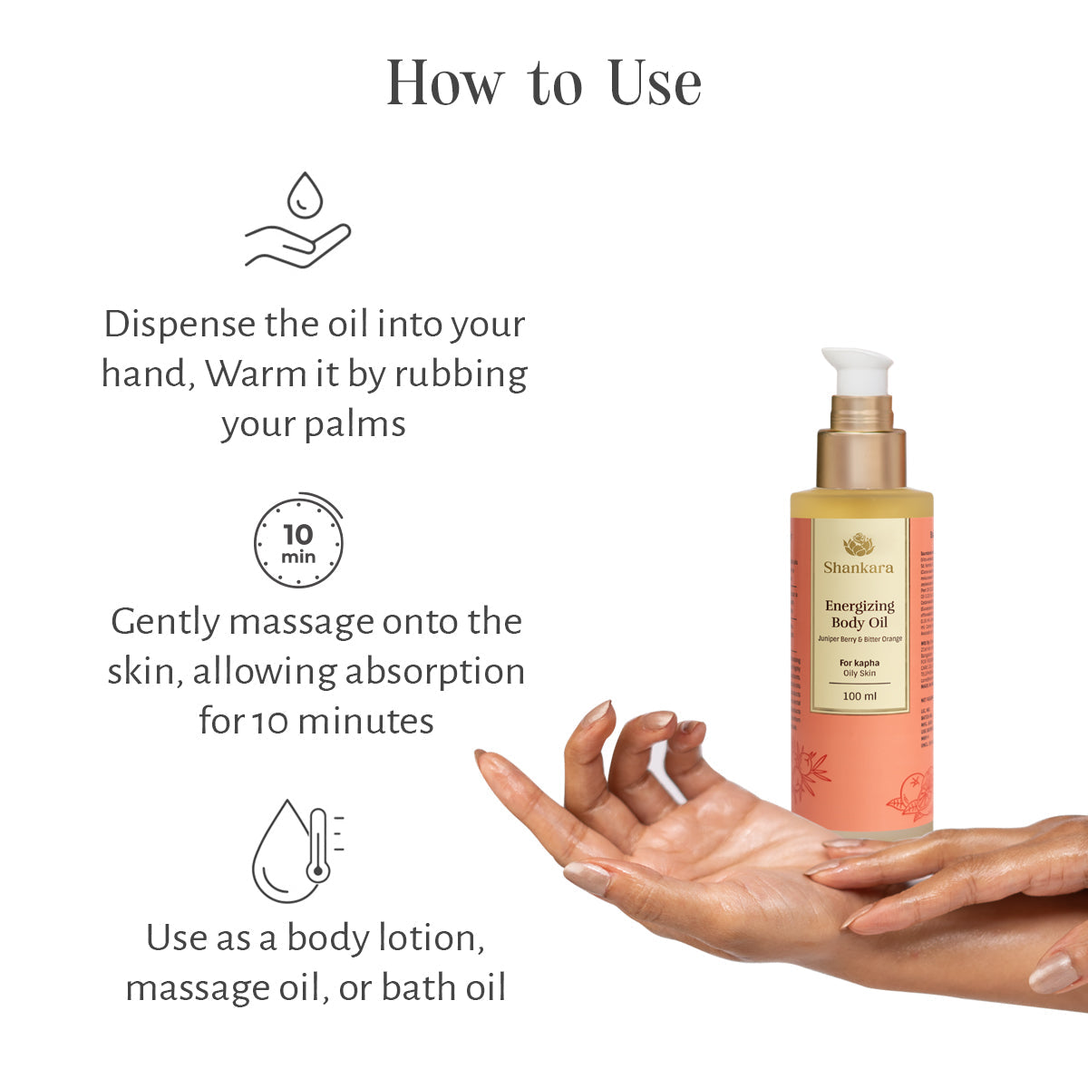 Sri Sri Tattva Energizing Body Oil, by Shankara - 100 ml